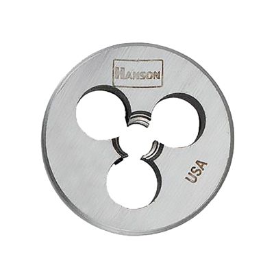 Die 1/4" - 24 NS, HCS Adjustable Round 1" O.D. - Bulk