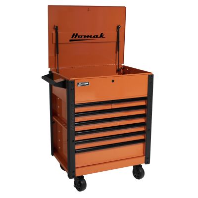 35 in. Pro Series 7-Drawer Service Cart, Orange