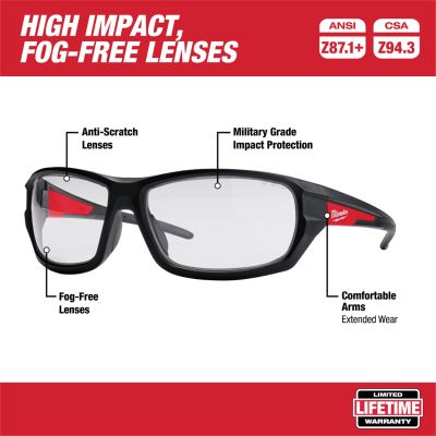 Clear Hi-Performance Safety Glasses