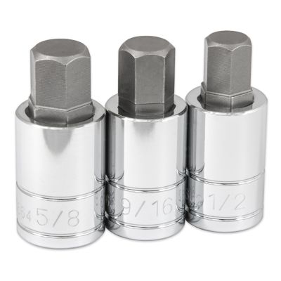 Titan 3-Piece 1/2 in. Drive SAE Hex Bit Socket Set