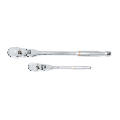 GEARWRENCH 2-Piece 1/4 & 3/8 in. 90-Tooth Full Polish Flex Head Ratchet Set
