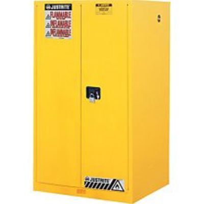 Justrite 896000 Sure-Grip EX Flammable Safety Cabinet, Capacity 60 Gallons, 2 Shelves, 2 Manual-Clos