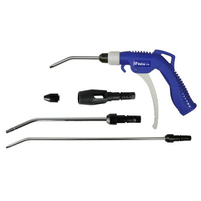 High Flow Blow Gun with 5 Piece Quick Disconnect Attachments