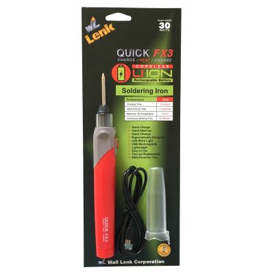 Wall Lenk Quick FX3 Cordless Lith-Ion 30 Watt Soldering Iron