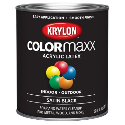 Krylon COLORmaxx Paint + Primer, Satin Black