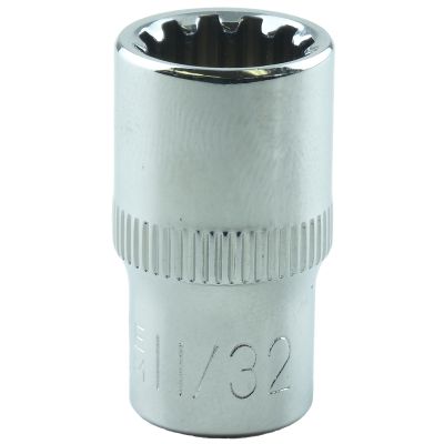 11/32" x 1/4" Drive Chrome Spline Socket (EA)