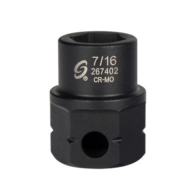 Sunex Tools 1/2 in. Drive 6-Point Low Profile Impact Socket w/ Hex Shank, 7/16 in.