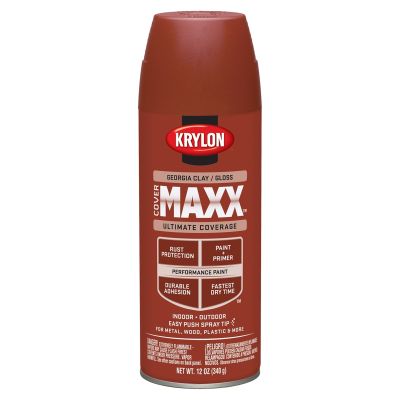 Krylon Covermaxx Paint+Primer; Gloss Georgia Clay; 12 oz. Aerosol