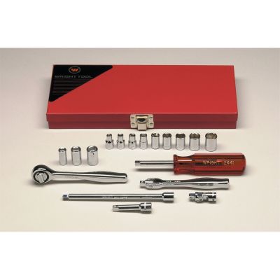 1/4"Dr 6,8PtStd&SpSktBxSet 18P