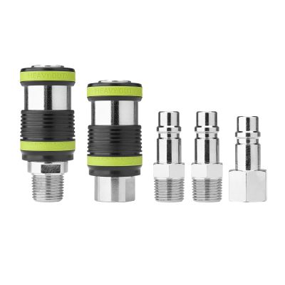 HD Safety Coupler and Plug Kit, 1/2" NPT, Type H, 5-Piece
