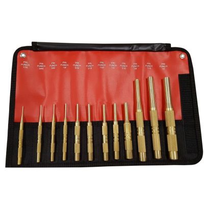 Mayhew 12-Piece Brass Pin Punch (Inch) Set