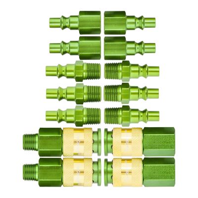 1/4" Green Body Coupler Kit 14pc