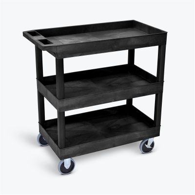 Luxor, Utility Cart, Medium, Heavy Duty, 3 Shelf