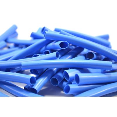 3 Inch Blue Heat Shrink Tubing Dual Wall / Meltable Inner Wall - 1/4" (50-pk)
