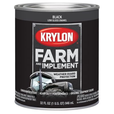 Krylon Farm/Implement; Low Gloss Black; 32 oz. Quart