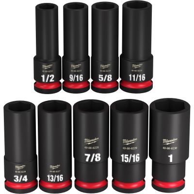 9PC SHOCKWAVE Impact Duty? 1/2" Drive SAE Deep 6 Point Socket Set