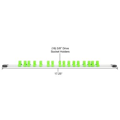 OEMTOOLS 3/8 in. Drive Socket Rail, Silver