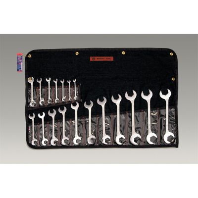 Open End Wrench 18 Piece Set - Double Angle 15 & 60 11/32" - 1-1/2"