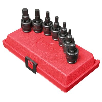 7 Pc. 3/8" Drive Metric Univ. Hex Impact Socket Set