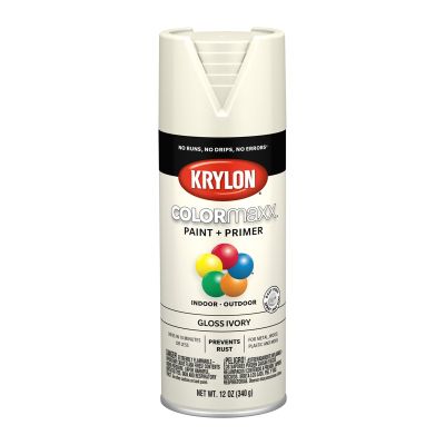 Krylon COLORmaxx Paint + Primer, Gloss Ivory
