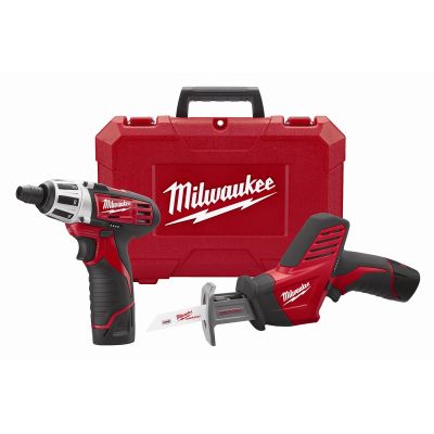 Milwaukee M12 2-Piece Combo Screwdriver Reciprocating Saw w/ (1) Lith-Ion Battery Kit