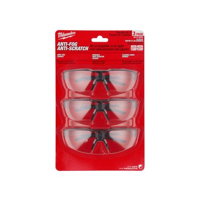3-Pack Clear Safety Glasses