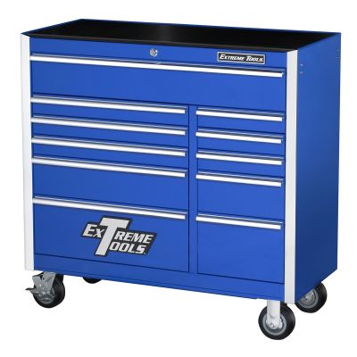 41" 11 Drawer Professional Roller Cabinet - Blue