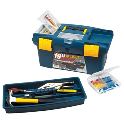 19" Plastic Tool Box w/Organiz