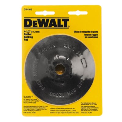DeWalt 4.5" Rubber Backing Pad