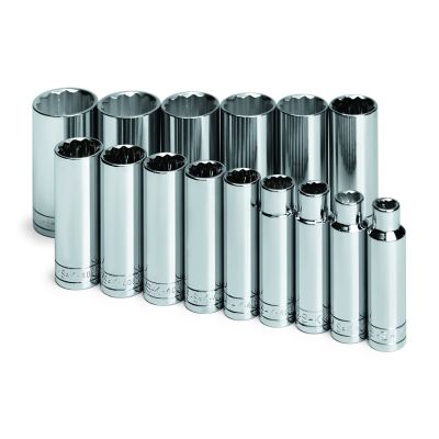 SOCKET SET 1/2IN. DRIVE 15PC SAE 12 POINT