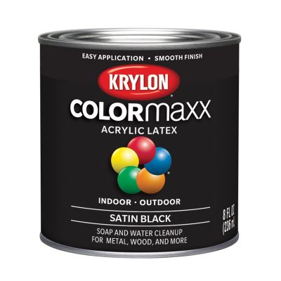 Krylon COLORmaxx Paint + Primer, Satin Black