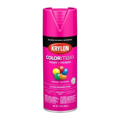 Krylon COLORmaxx Paint + Primer, Gloss Mambo Pink