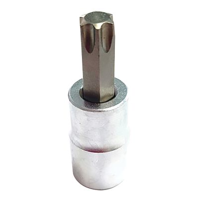 VIM Tools T40 Torx Bit, Satin Chrome 3/8 Square Drive Bit Holder