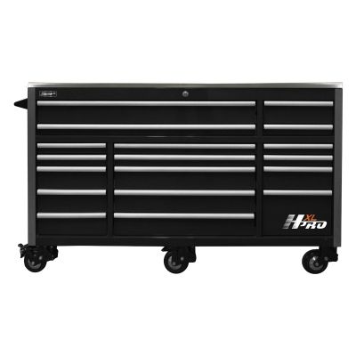 72 in. HXL 17-Drawer Roller Cabinet - Black