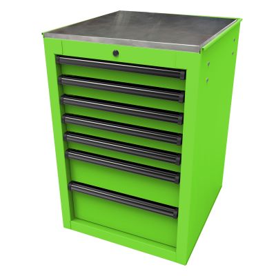 Homak Mfg. RS PRO 22 in. 7-Drawer Side Cabinet, Lime Green