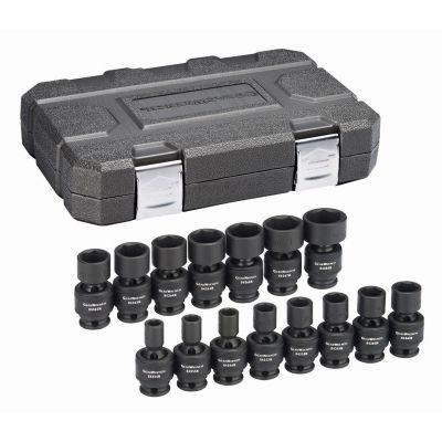 15-Piece 3/8" Drive 6 Point Metric Universal Socket Set