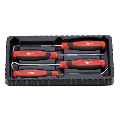 4-Piece All-Metal Core Comfort Grip Hook & Pick Set, Chrome Plated