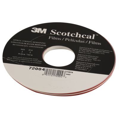 3M Scotchcal Striping Tape, Red, 3/16" x 150' (2 Rolls per Pack)