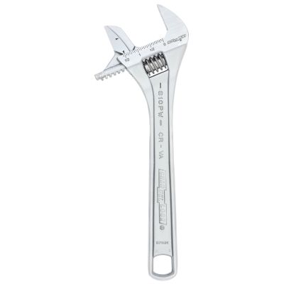 CHANNELLOCK 10 in. Reversible Jaw Adjustable Wrench Chrome