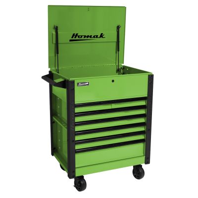 35 in. Pro Series 7-Drawer Service Cart, Green