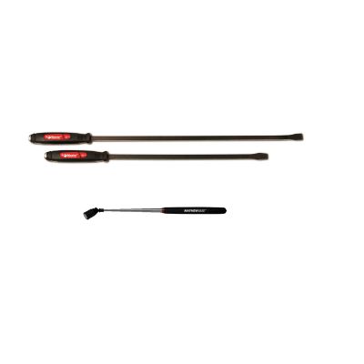 Mayhew 2-Piece Dominator Pry Bar Set (May61353) with Free Swivel Head Magnetic Telescopic Pick-Up Tool (May17830)
