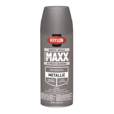 Krylon Covermaxx Paint+Primer; Graphite; 12 oz. Aerosol