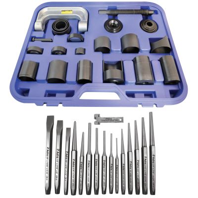 Ball Joint Service Tool / Master Adapter Set and 16 Pc Punch and Chisel Set