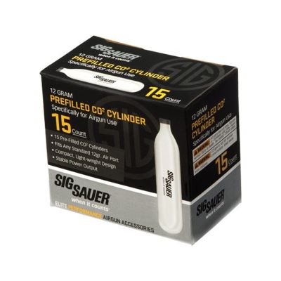 Sig Sauer Prefilled 12g C02 Cylinders (15/Box)