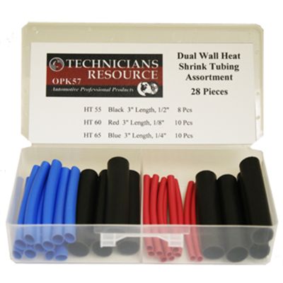 28PC Heat Shrink Tubing Dual Wall / Meltable Inner Wall Assortment (28-pc)