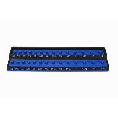 1/2 in. Fractional SAE Peg Socket Holder, Blue
