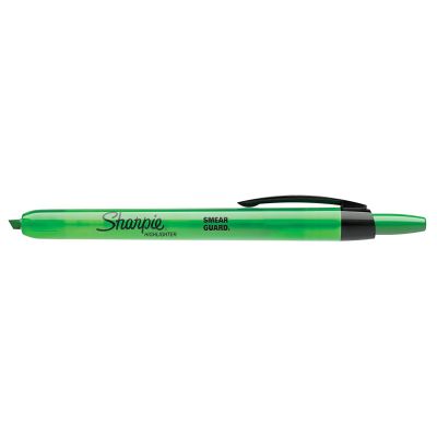 Sharpie Accent Pen-Style Retractable Highlighter, Fluorescent Green
