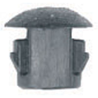 Flush Type Blk Nyl Locking Hole Plugs, Hole size: 1/4", Head size: 37/64", Quantity: 100