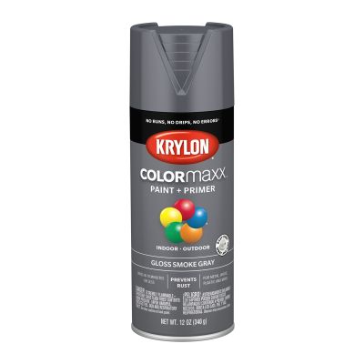 Krylon COLORmaxx Paint + Primer, Gloss Smoke Gray