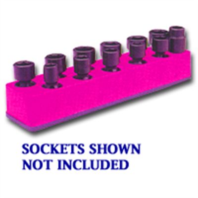 3/8 in. Drive Universal Hot Pink 11 Hole Impact Socket Holder 9-19mm